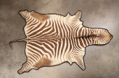 NATURAL ZEBRA HIDE RUG 10' X 6