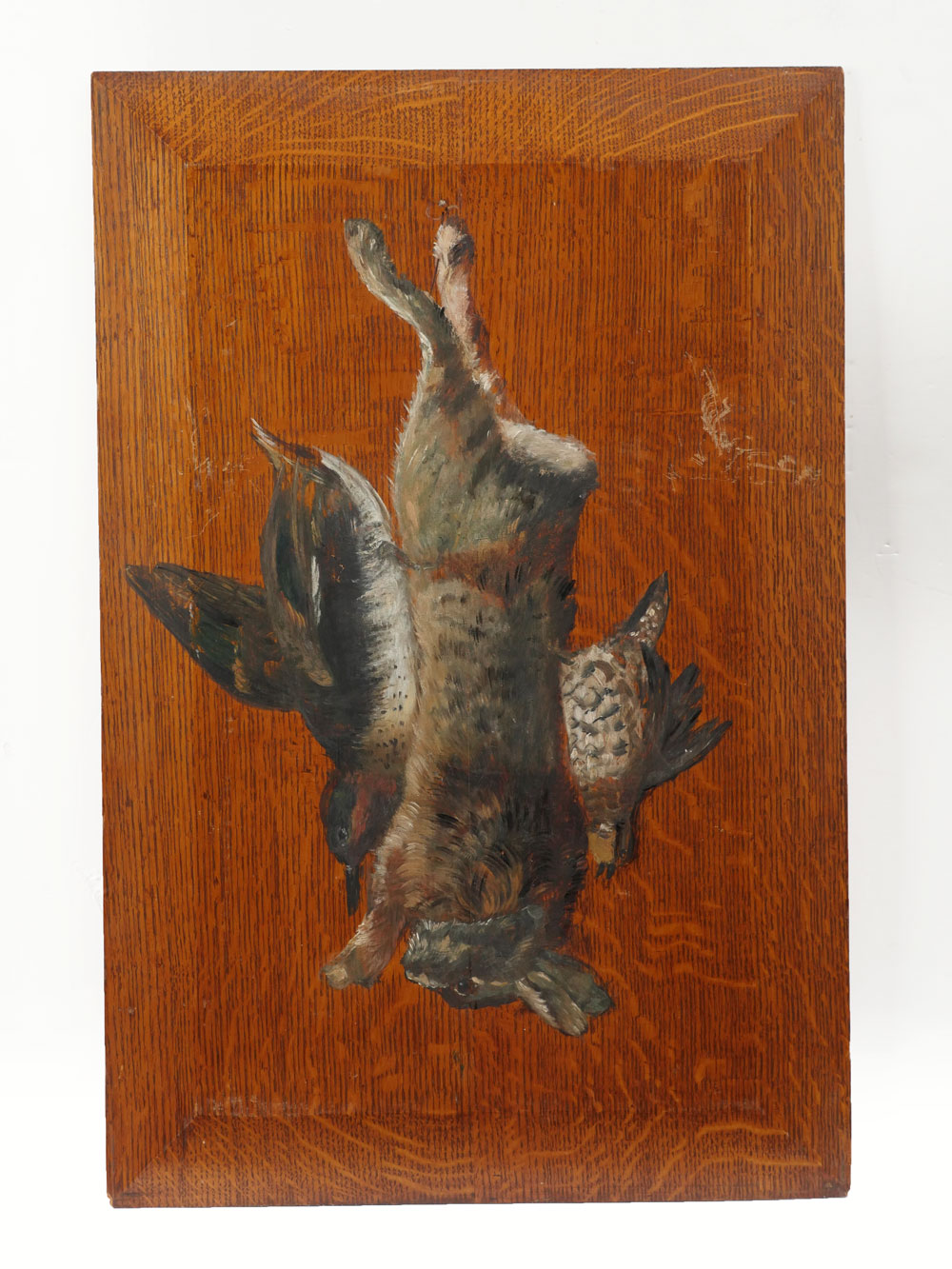 NATURE MORTE PAINTING ON OAK PANEL: