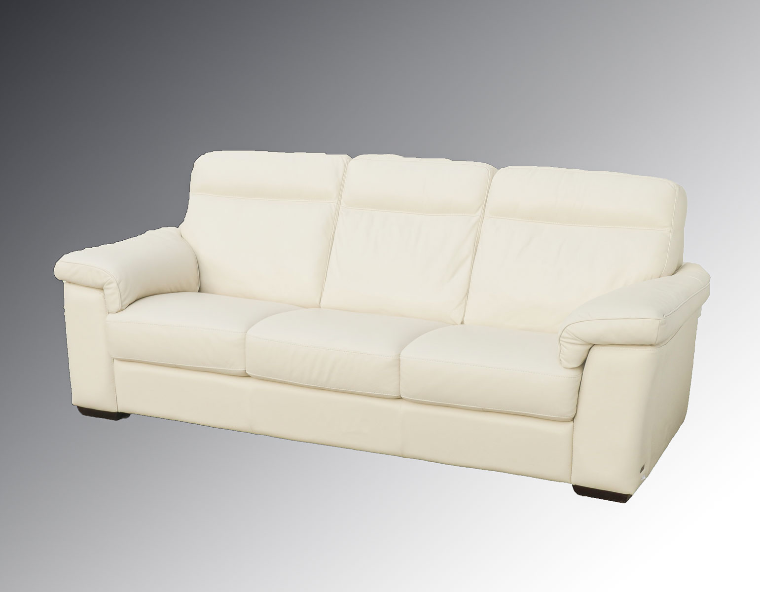 NATUZZI WHITE LEATHER SOFA: Italian