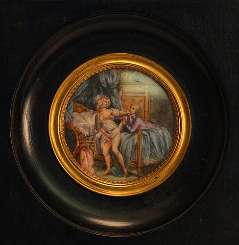 NAUGHTY MINIATURE ON IVORY, YOUNG