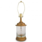 NAUTICAL BRASS & ETCHED GLASS