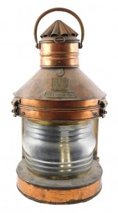 NAUTICAL COPPER LANTERN, LATE