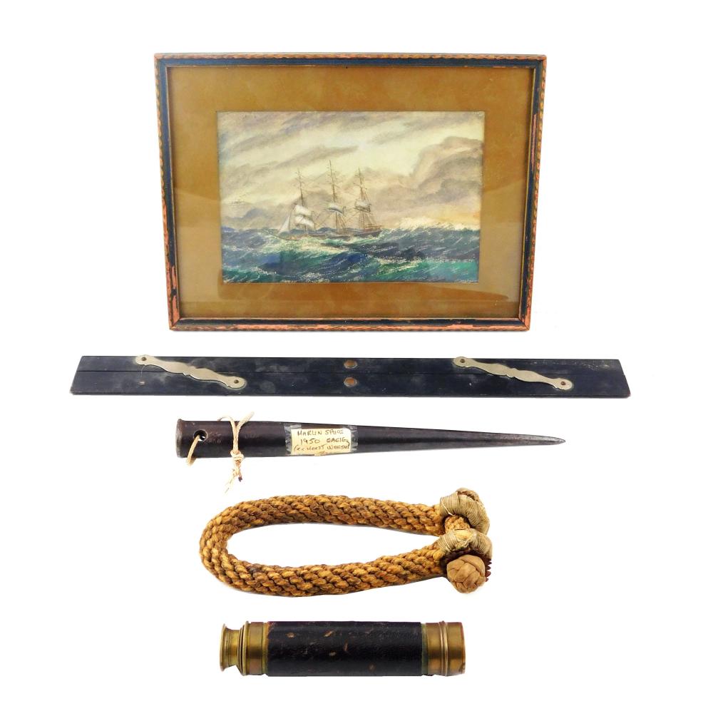 NAUTICAL: FIVE MARITIME PIECES,