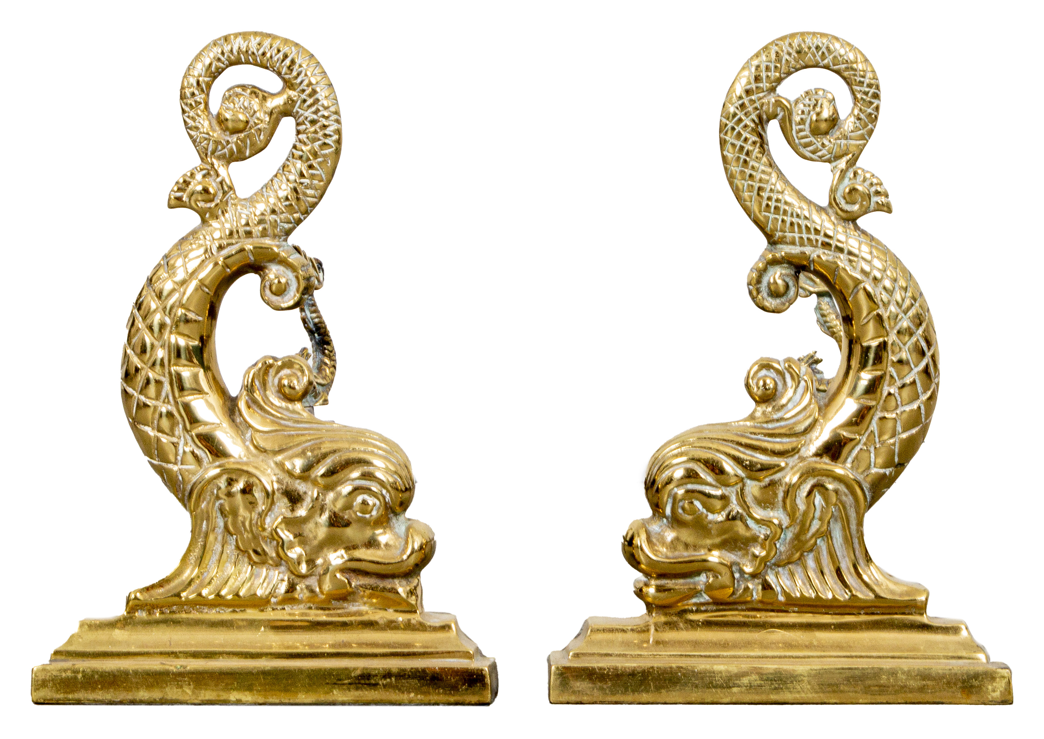 NAUTICAL MOTIF BRASS DOLPHIN