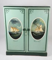 NAUTICAL PAINT DECORATED MAHOG