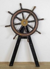 NAUTICAL SHIP WHEEL JOHN HASTI