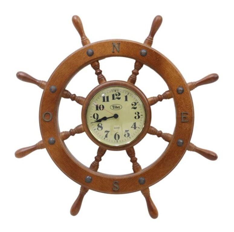 NAUTICAL SHIP'S WHEEL WALL