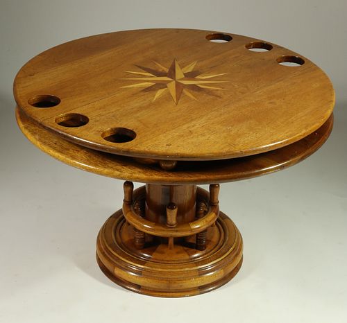 NAUTICAL STYLE MULTI-WOOD ROUND