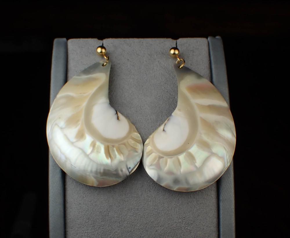 NAUTILUS SHELL AND FOURTEEN KARAT