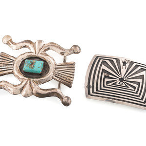 Navajo and Hopi Silver Belt Buckles