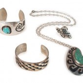 Navajo and Hopi Silver Overlay