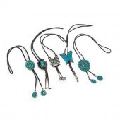 Navajo and Zuni Silver Bolo Ti