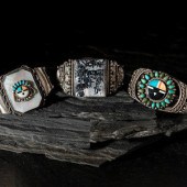 Navajo and Zuni Silver Cuff Br