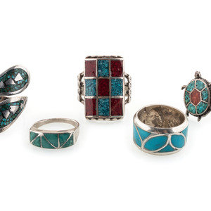 Navajo and Zuni Silver Rings,
