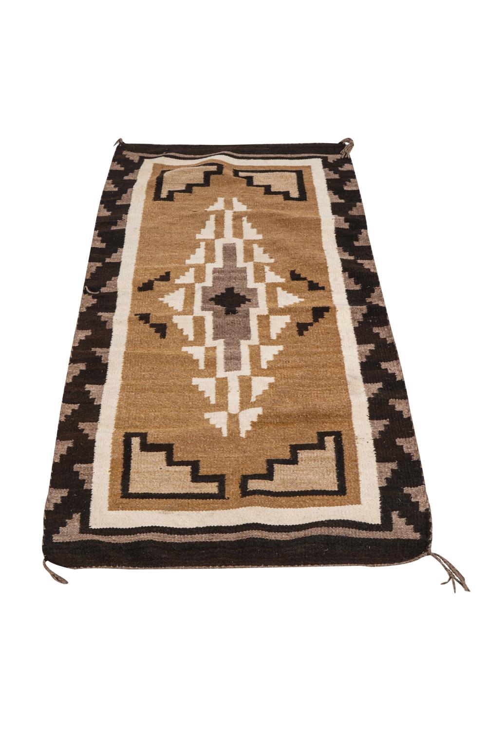 NAVAJO BROWN AND BEIGE WOOL