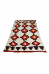 NAVAJO BROWN, RED & CREAM WOOL