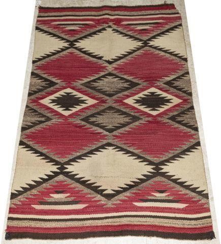 NAVAJO DIAMOND LATTICE PATTERN RUG,