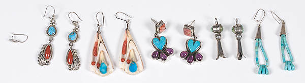 Navajo Earrings lot of 5.