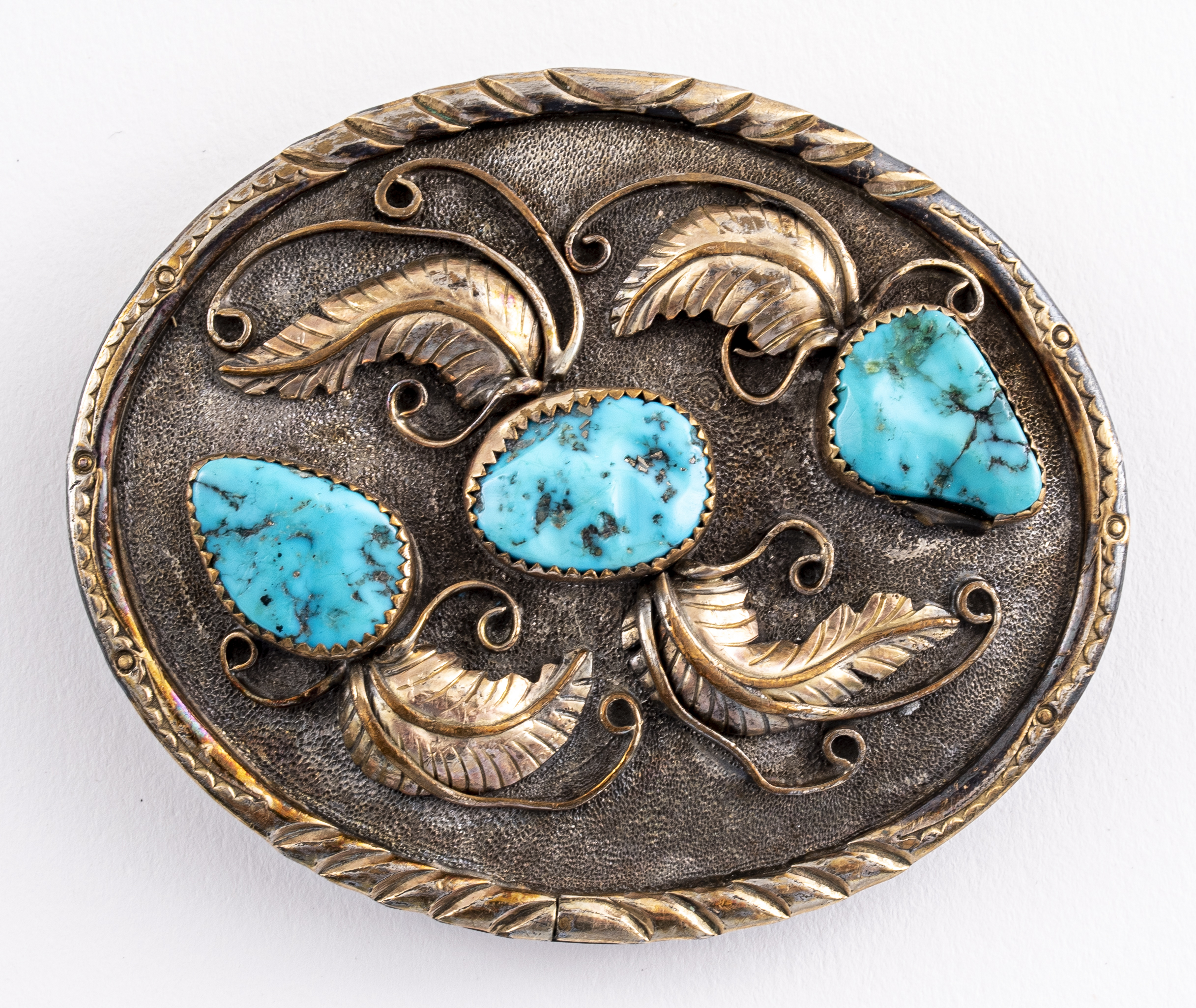 NAVAJO GOLD FILLED SILVER TURQUOISE