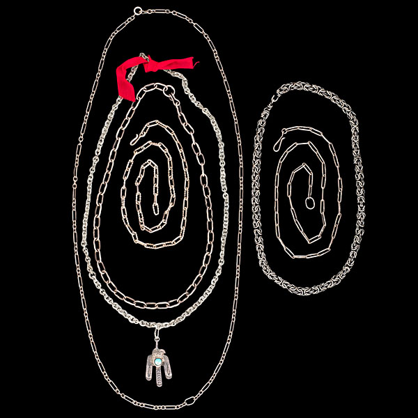 Navajo Handmade Silver Chains