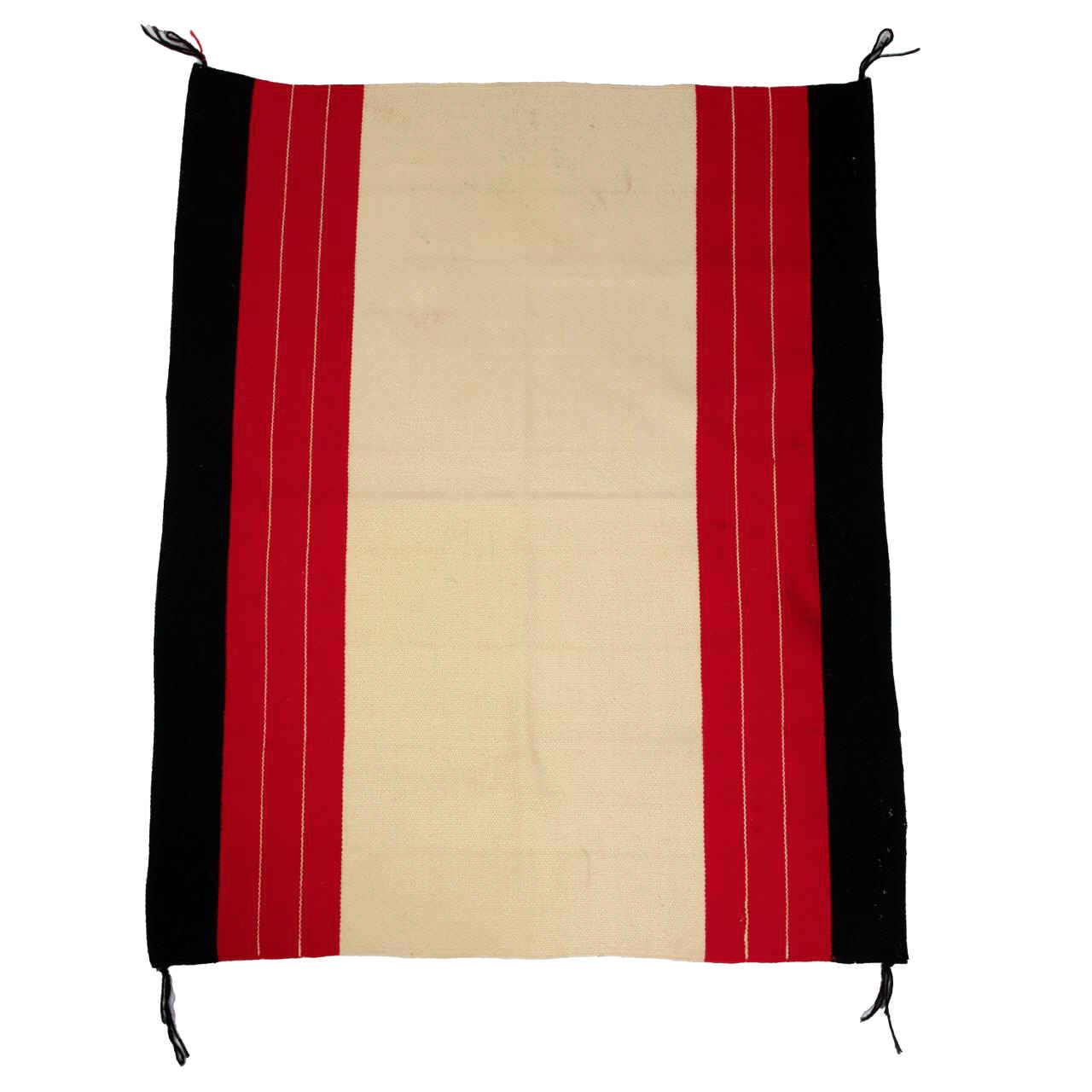 NAVAJO HANDWOVEN WOOL BANDED RUG