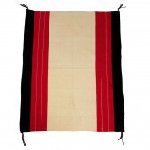 NAVAJO HANDWOVEN WOOL BANDED R