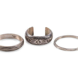 Navajo Heavily Stamped Silver