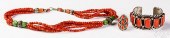 NAVAJO INDIAN SILVER AND CORAL