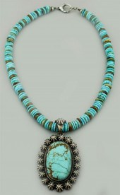NAVAJO INDIAN SILVER AND TURQU