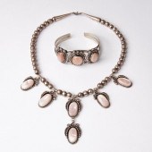 NAVAJO NECKLACE AND CUFF, SIGN