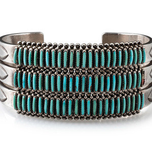 Navajo or Zuni Stamped Silver