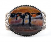 NAVAJO PETRIFIED WOOD AND SILV