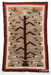 NAVAJO PICTORIAL RUG OF BIRDS