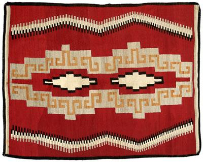 Navajo regional rug, serrated