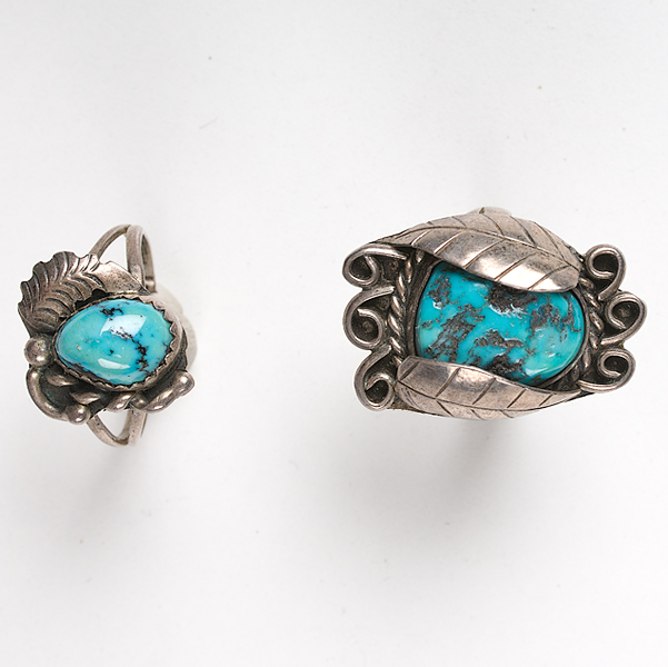 Navajo Rings with Turquoise lot