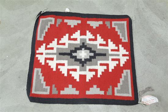 NAVAJO RUG. Red  black  grey and