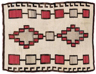 Navajo rug, stepped diamond and