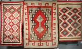 NAVAJO RUGS - (4) 1910s Vintag
