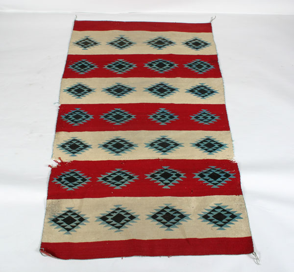 Navajo rug/saddle blanket; banded