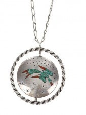 NAVAJO S. SILVER CHIPPED INLAY