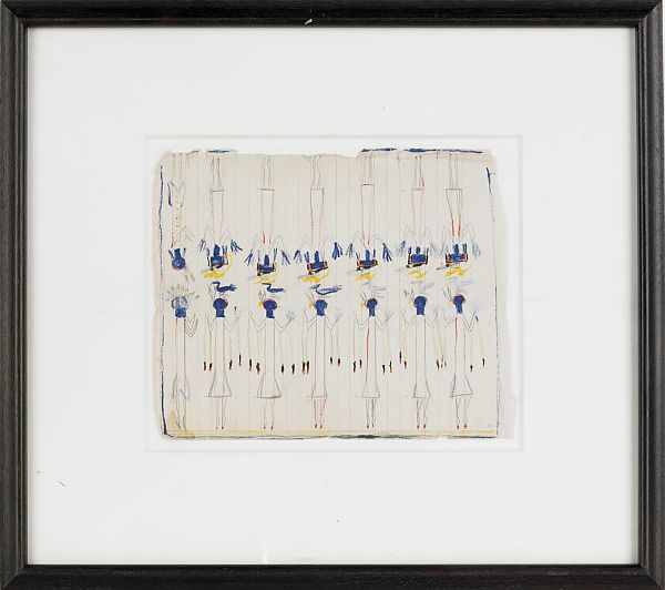Navajo sand painting on paper mid