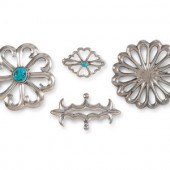 Navajo Sandcast Silver Pins /