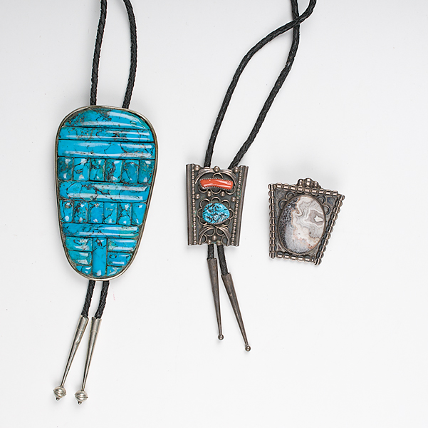 Navajo Silver and Turquoise Bolo