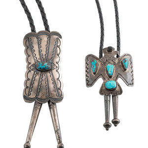 Navajo Silver and Turquoise Bolo