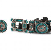 Navajo Silver and Turquoise Cl
