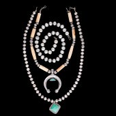 Navajo Silver Bead Necklaces C