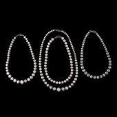 Navajo Silver Bead Necklaces C