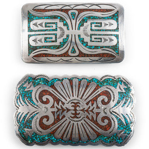 Navajo Silver Belt Buckles, with