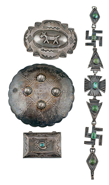 Navajo Silver Curio Items lot of 4.