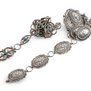 Navajo Silver Link Concha Belts